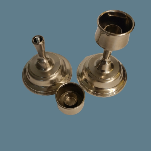 Crate & Barrel Set of 2 Taper Candle Stick Holders. - Picture 3 of 3